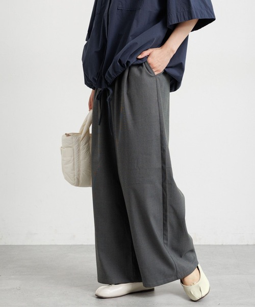 「studio CLIP」 イージーパンツ - ベージュ レディース_画像8