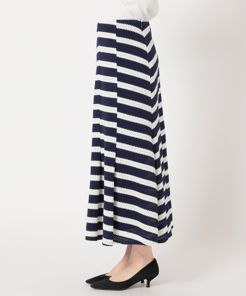 「IENA LA BOUCLE」 フレアスカート 38 ネイビー レディース_画像5