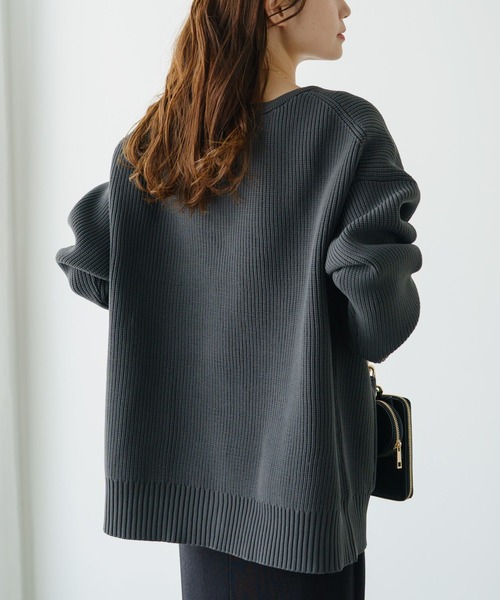 「PUAL CE CIN」 ニットカーディガン FREE グレー レディース_画像3