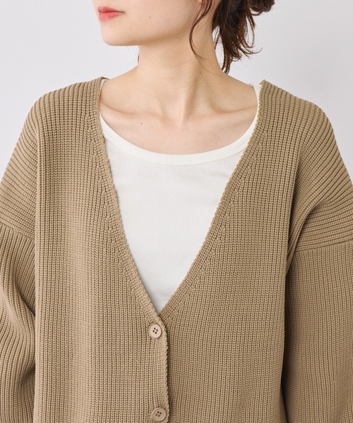 「PUAL CE CIN」 ニットカーディガン FREE グレー レディース_画像7