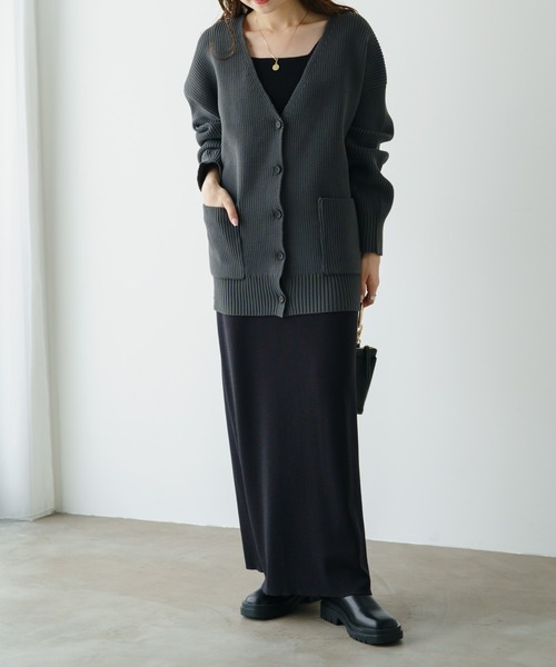 「PUAL CE CIN」 ニットカーディガン FREE グレー レディース_画像8