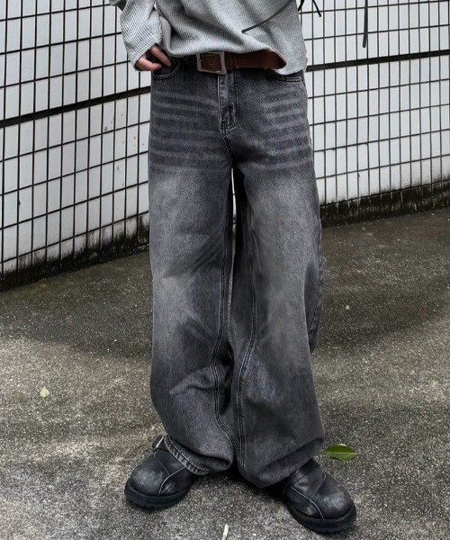 【新品未使用】chisaki　BELLY サイズ１　グレー　定価15400円 Chikashitsu+（チカシツプラス） ジーンズ メンズ レディース