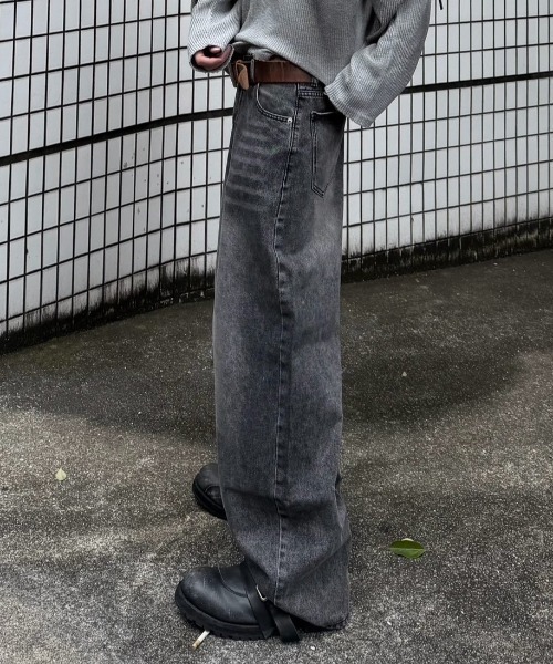 Chikashitsu+（チカシツプラス） ワイドパンツ ジーンズ 「Chikashitsu 