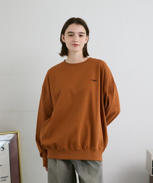 「flaner」 スウェットカットソー SMALL ネイビー レディース_画像7