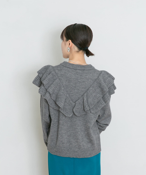 「UR Lab.」 長袖ニット FREE グレー レディース_画像5