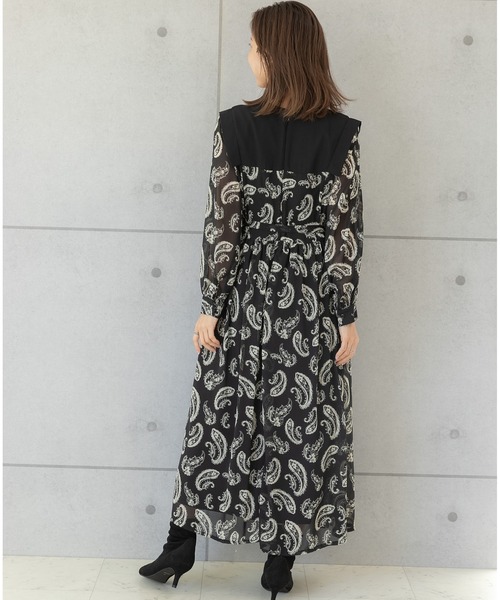 「PREFERIR」 長袖ワンピース LARGE ブラック レディース_画像9