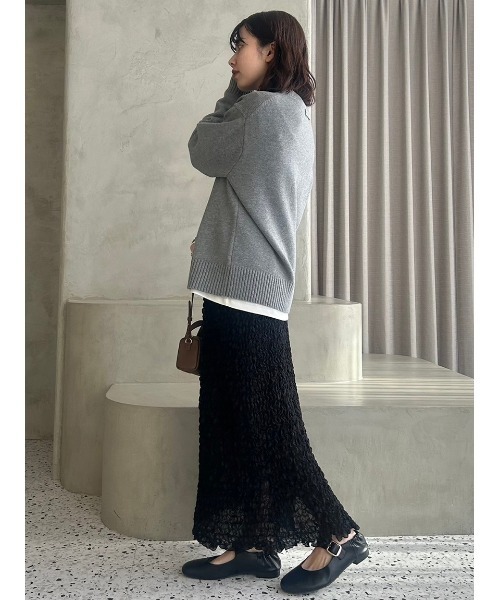 「Mila Owen」 長袖ニット 1 グレー レディース_画像8