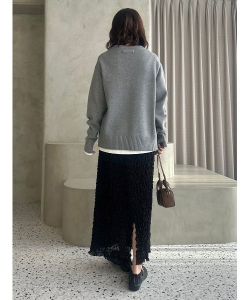 「Mila Owen」 長袖ニット 1 グレー レディース_画像9