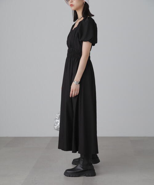 「FREE'S MART」 半袖ワンピース MEDIUM ブラック レディース_画像6