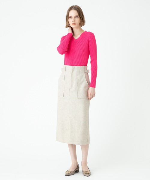 「allureville」 長袖ニット 2 レッド レディース_画像8