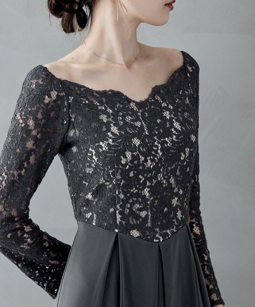 「etoll.」 7分袖ワンピース L ブルー レディース_画像7