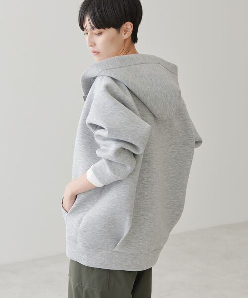 「AMERICAN HOLIC」 ジップアップパーカー M グレイッシュベージュ レディース_画像4