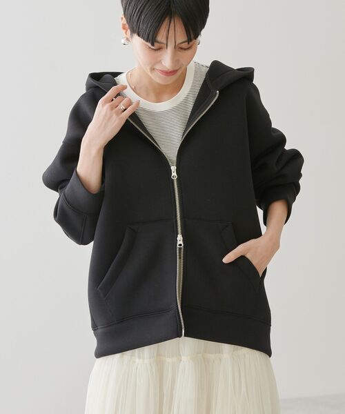 「AMERICAN HOLIC」 ジップアップパーカー M グレイッシュベージュ レディース_画像9