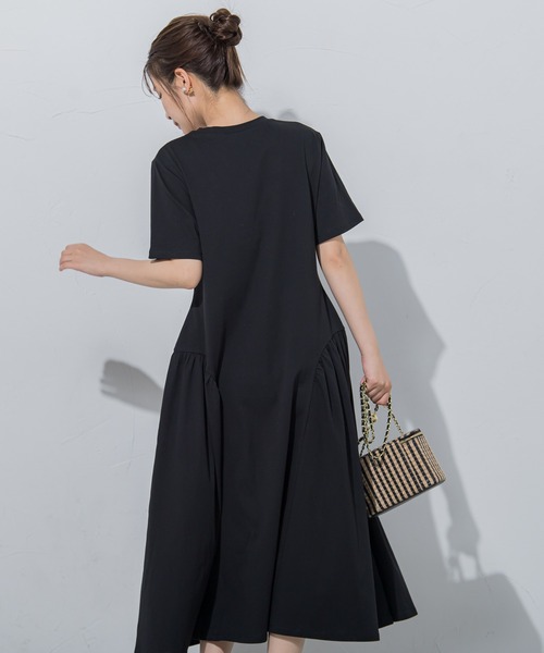 「VICKY」 半袖ワンピース M ブラック レディース_画像2