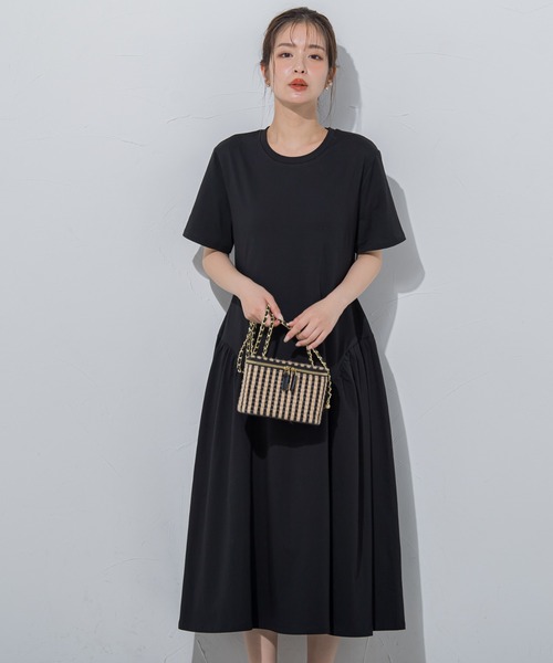 「VICKY」 半袖ワンピース M ブラック レディース_画像3