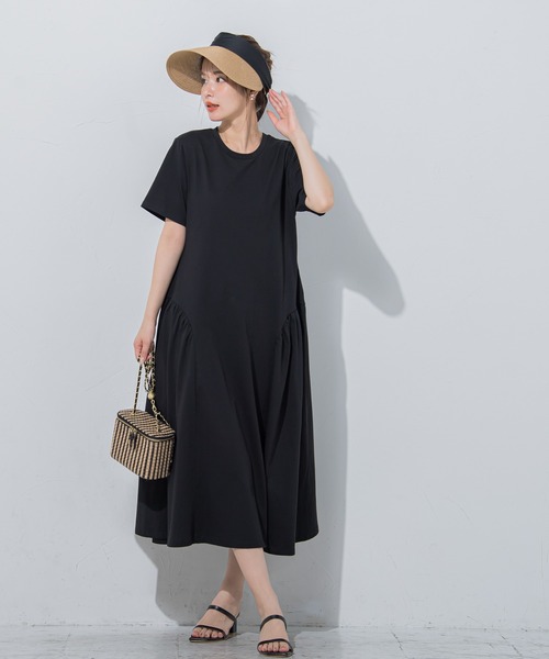 「VICKY」 半袖ワンピース M ブラック レディース_画像4