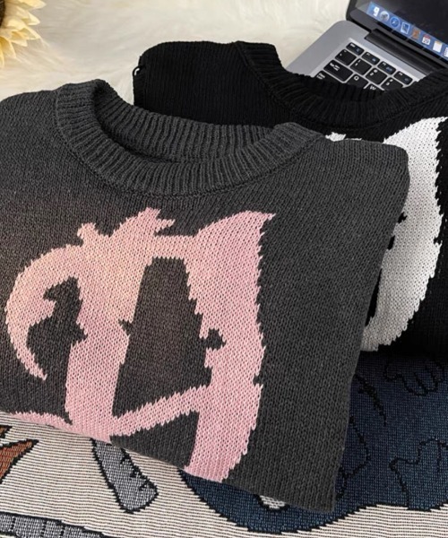 「ALL RUNS」 長袖ニット X-LARGE グレー メンズ_画像2