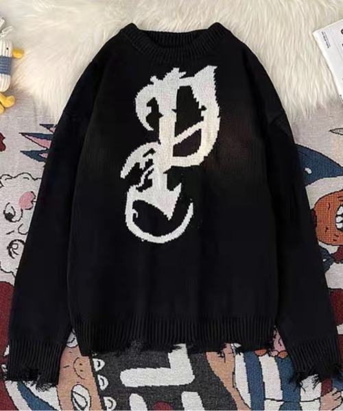 「ALL RUNS」 長袖ニット X-LARGE グレー メンズ_画像4