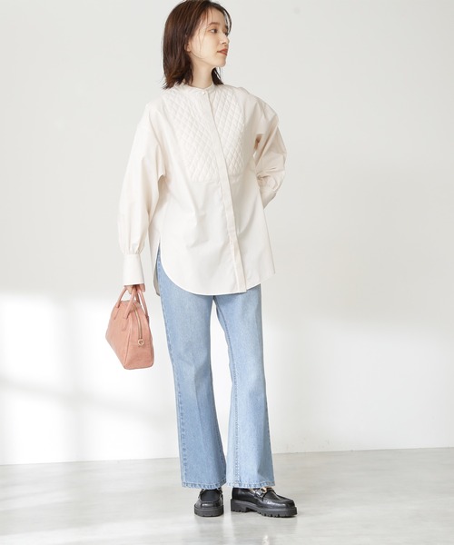 「N.（N. Natural Beauty Basic）」 長袖ブラウス MEDIUM クリーム レディース_画像9