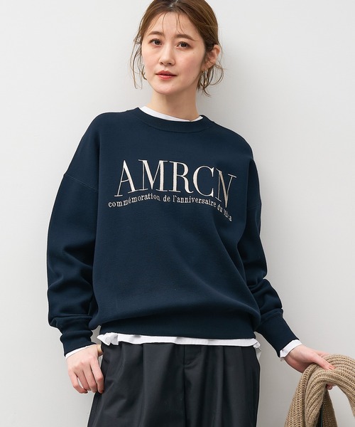 AMERICANA（アメリカーナ） 長袖カットソー FREE ネイビー レディース