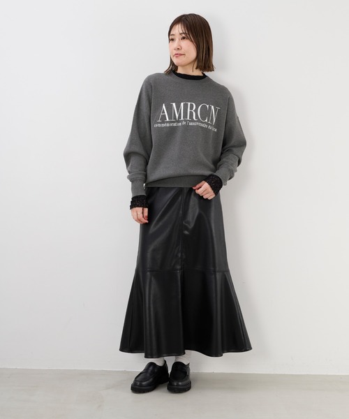 AMERICANA（アメリカーナ） 長袖カットソー FREE ネイビー レディース