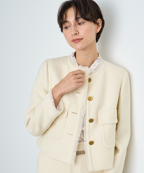 ANAYI（アナイ） ジャケット 36 アイボリー レディース : ZOZOTOWN