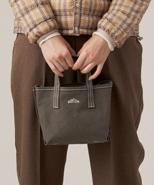 「DANTON」 ハンドバッグ - ダークグリーン レディース_画像2