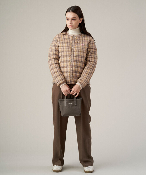 「DANTON」 ハンドバッグ - ダークグリーン レディース_画像3