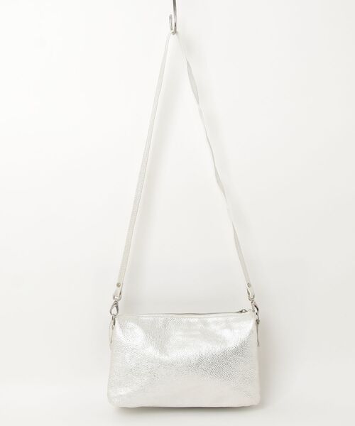 「RIPANI」 ワンポイントショルダーバッグ - シルバー レディース_画像2