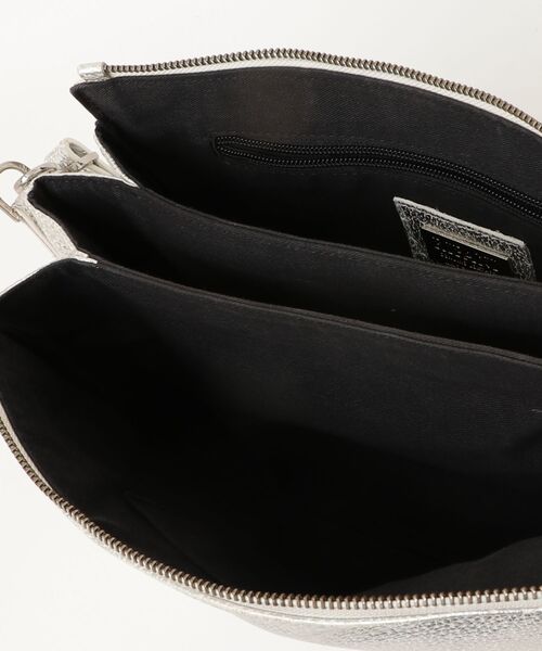 「RIPANI」 ワンポイントショルダーバッグ - シルバー レディース_画像4