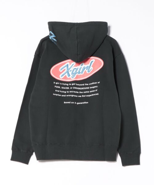 X-GIRL バーガンディ パーカー M X-girl（エックスガール） パーカー 「ムラサキスポーツ限定」X-GIRL