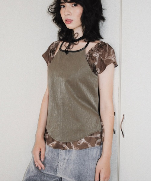 musubore（ムスボレ） ブラウス シャツ 夏 shirring smock blouse 