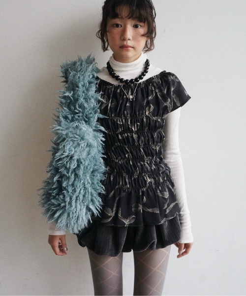 musubore（ムスボレ） ブラウス シャツ 夏 shirring smock blouse