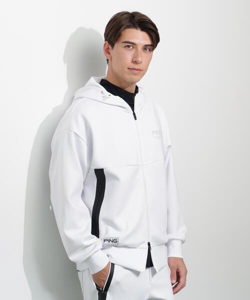 トレーナー スウェット 「PING APPAREL」ダンボールニットフルジップフーディー 「GOLD」 (MENS) メンズ