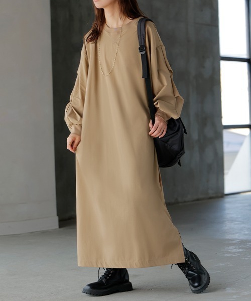 「HUG.U」 長袖ワンピース FREE ブラック レディース_画像4