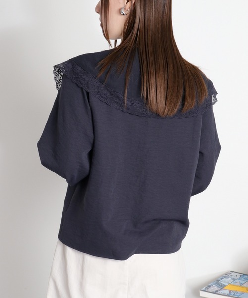 cepo（セポ） ブラウス シャツ ビッグカラーフリルブラウス レディース