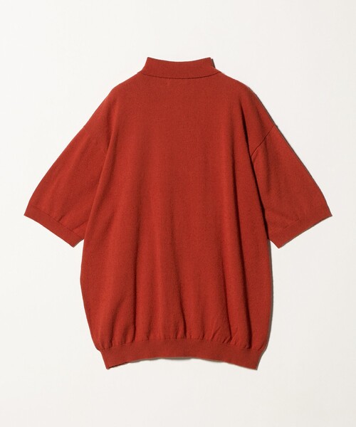 ポロシャツ 「OWNESS」フェザー コットン 3ボタン ポロシャツ メンズの画像