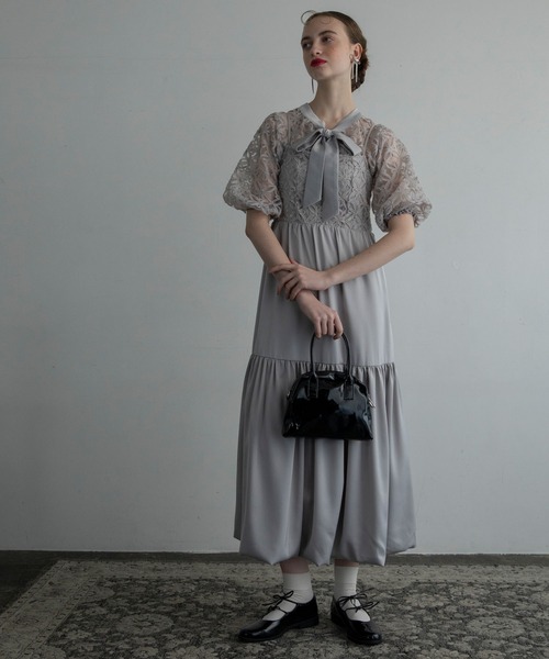 「BONLECILL noir」 コンビワンピース FREE シルバーグレー レディース_画像6