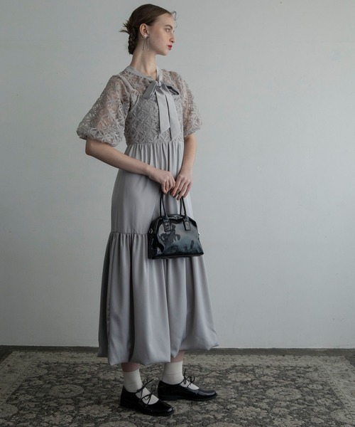 「BONLECILL noir」 コンビワンピース FREE シルバーグレー レディース_画像7