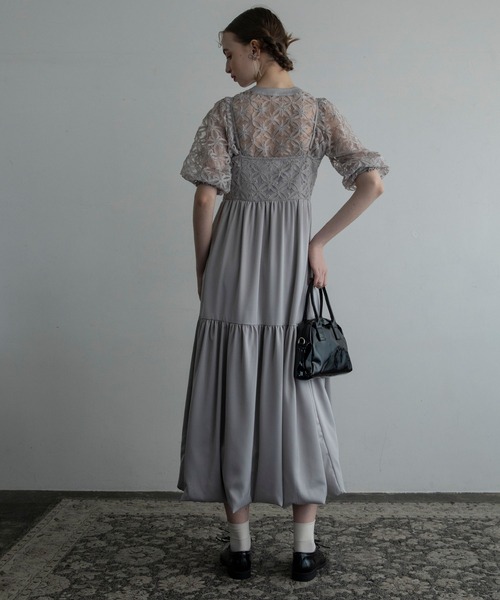 「BONLECILL noir」 コンビワンピース FREE シルバーグレー レディース_画像8