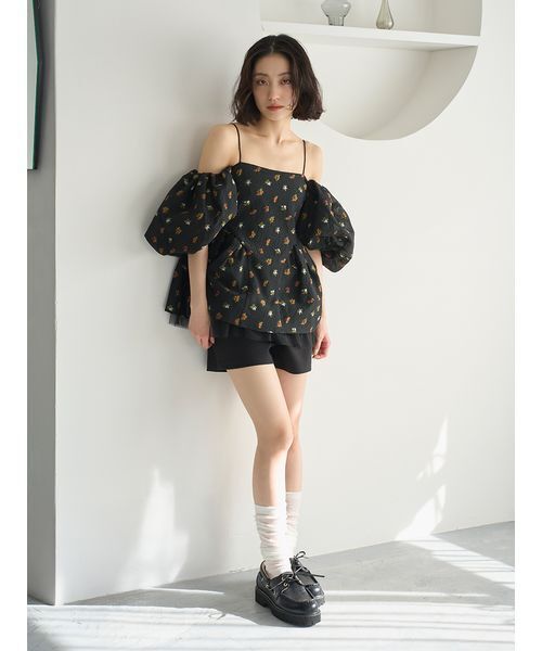 LILY BROWN（リリーブラウン） ブラウス シャツ 3way ペプラムトップス