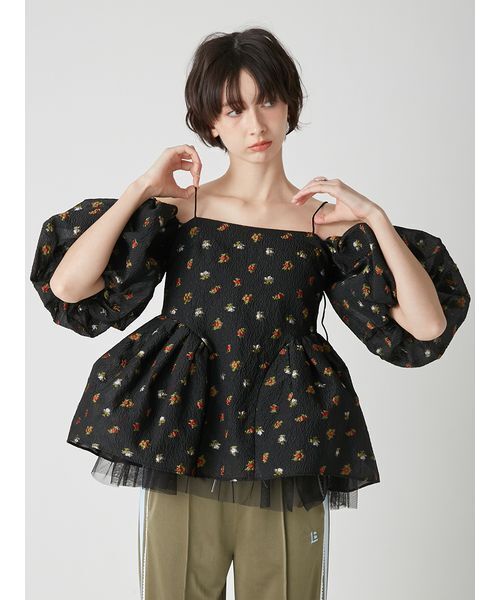 lily brown 3way ペプラムトップス LILY BROWN（リリーブラウン） ブラウス シャツ 3way ペプラムトップス
