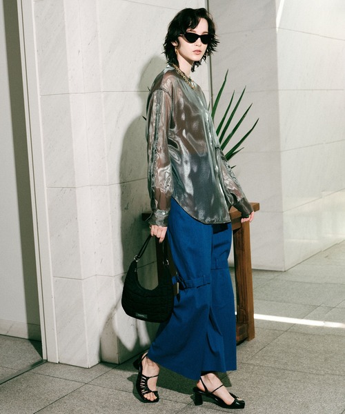 「MAISON SPECIAL」 パンツ 36 ネイビー レディースの画像