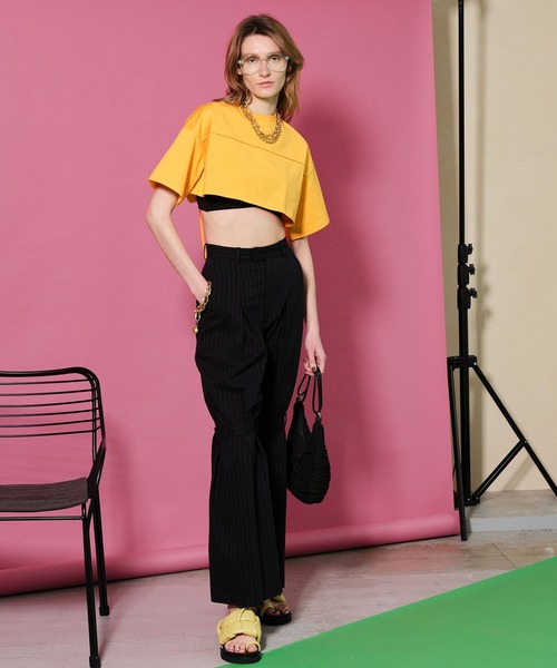 「MAISON SPECIAL」 パンツ 36 ネイビー レディースの画像