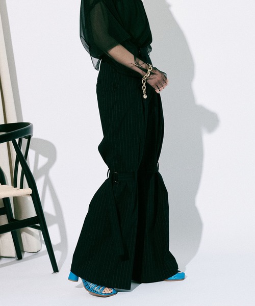 「MAISON SPECIAL」 パンツ 36 ネイビー レディースの画像