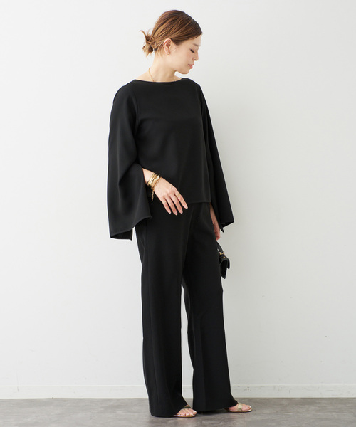 ドゥーズィエムクラス Duplex ブラウス シャツ ノースリーブ F 黒 DEUXIEME CLASSE - ドゥーズィエムクラス Duplex ブラウス シャツ