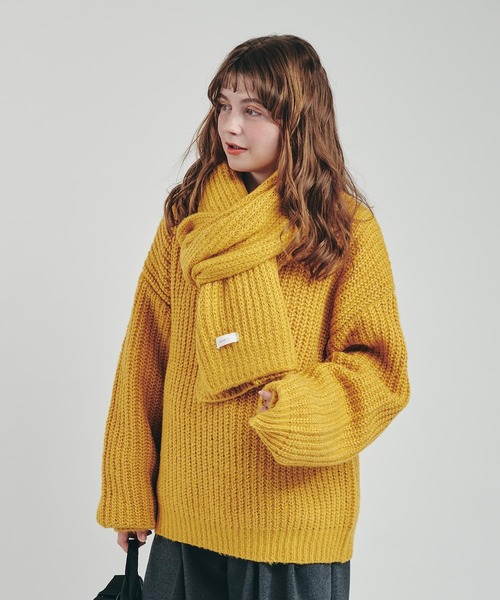 「MUHET」 長袖ニット X-LARGE レッド レディース_画像3