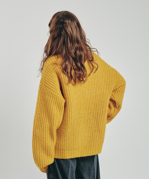 「MUHET」 長袖ニット X-LARGE レッド レディース_画像5