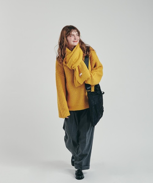 「MUHET」 長袖ニット X-LARGE レッド レディース_画像6