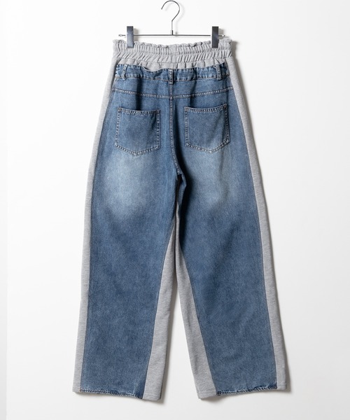 「me+em select」 イージーパンツ FREE ブラック レディース_画像4